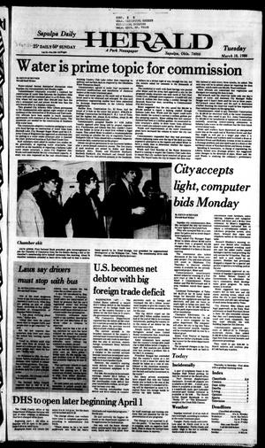Sapulpa Daily Herald (Sapulpa, Okla.), Vol. 72, No. 158, Ed. 1 Tuesday, March 18, 1986