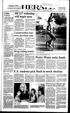 Sapulpa Daily Herald (Sapulpa, Okla.), Vol. 75, No. 43, Ed. 1 Wednesday, November 2, 1988