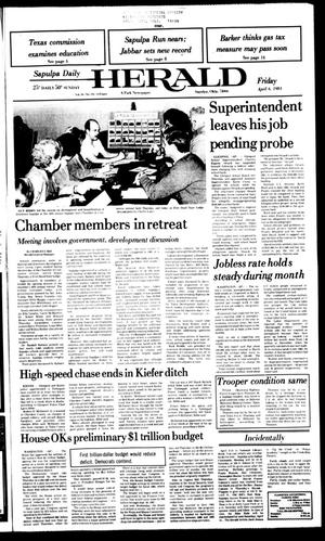 Sapulpa Daily Herald (Sapulpa, Okla.), Vol. 70, No. 176, Ed. 1 Friday, April 6, 1984