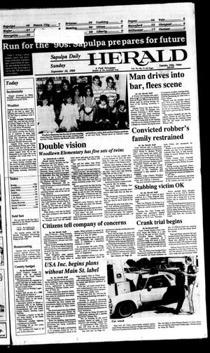 Sapulpa Daily Herald (Sapulpa, Okla.), Vol. 76, No. 9, Ed. 1 Sunday, September 24, 1989
