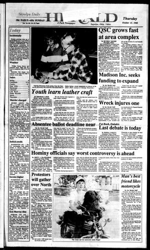 Sapulpa Daily Herald (Sapulpa, Okla.), Vol. 75, No. 26, Ed. 1 Thursday, October 13, 1988