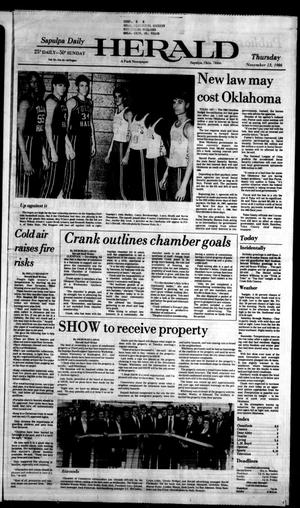 Sapulpa Daily Herald (Sapulpa, Okla.), Vol. 73, No. 53, Ed. 1 Thursday, November 13, 1986