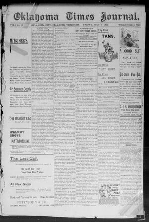 Primary view of object titled 'Okahoma Times Journal. (Oklahoma City, Okla. Terr.), Vol. 6, No. 15, Ed. 1 Friday, July 6, 1894'.