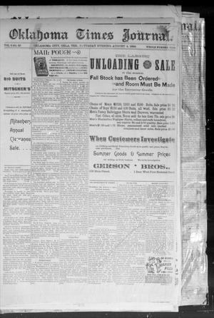 Okahoma Times Journal. (Oklahoma City, Okla. Terr.), Vol. 6, No. 40, Ed. 1 Saturday, August 4, 1894