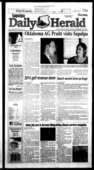 Sapulpa Daily Herald (Sapulpa, Okla.), Vol. 99, No. 212, Ed. 1 Thursday, July 17, 2014