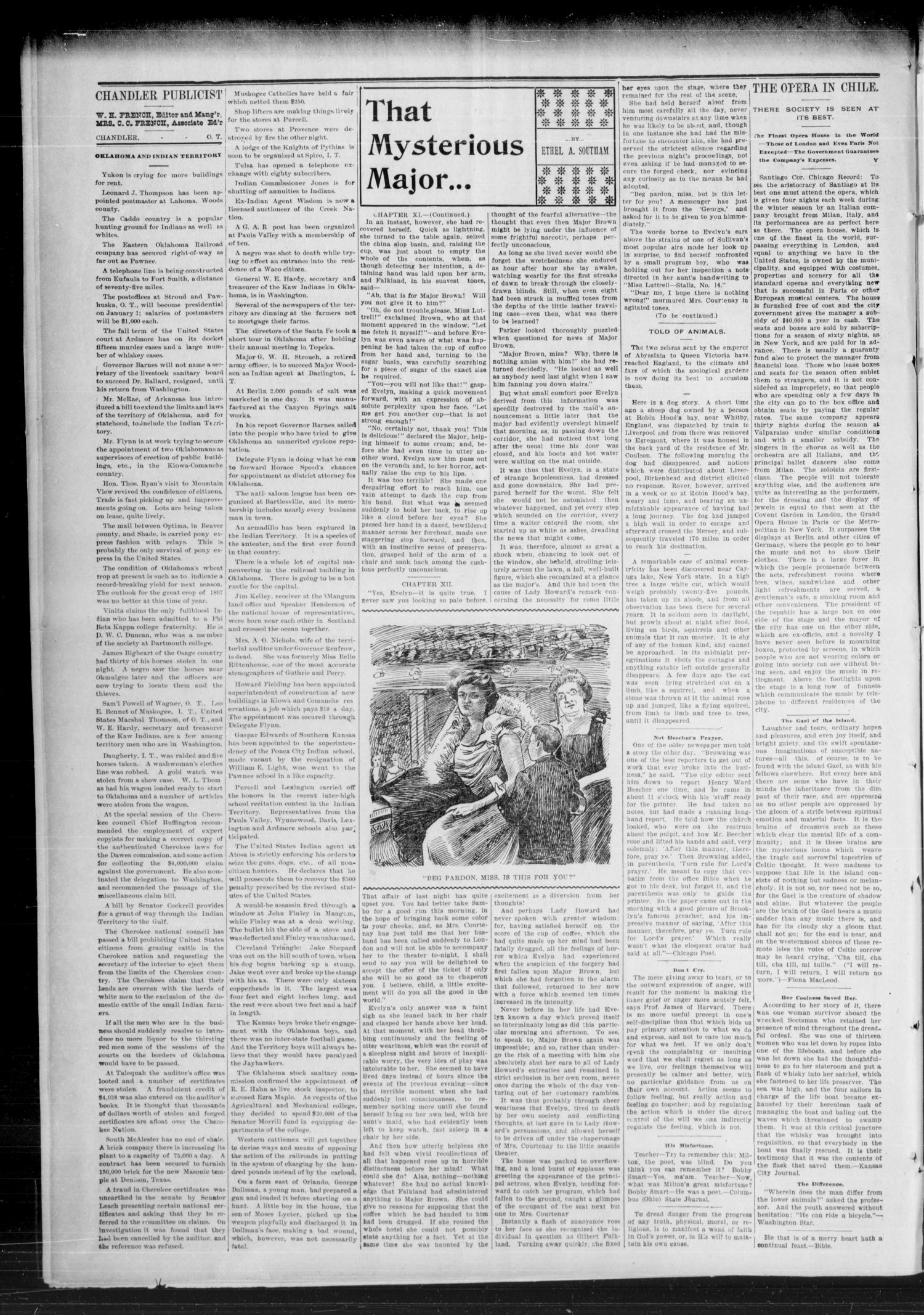 The Publicist. (Chandler, Okla. Terr.), Vol. 6, No. 33, Ed. 1 Friday, December 22, 1899
                                                
                                                    [Sequence #]: 2 of 8
                                                