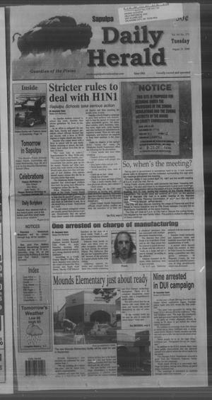 Sapulpa Daily Herald (Sapulpa, Okla.), Vol. 94, No. 273, Ed. 1 Tuesday, August 25, 2009