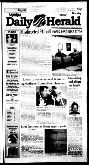 Sapulpa Daily Herald (Sapulpa, Okla.), Vol. 98, No. 54, Ed. 1 Thursday, November 29, 2012