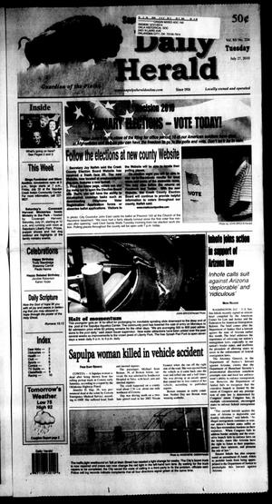 Sapulpa Daily Herald (Sapulpa, Okla.), Vol. 95, No. 224, Ed. 1 Tuesday, July 27, 2010