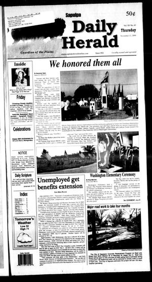 Sapulpa Daily Herald (Sapulpa, Okla.), Vol. 95, No. 43, Ed. 1 Thursday, November 12, 2009