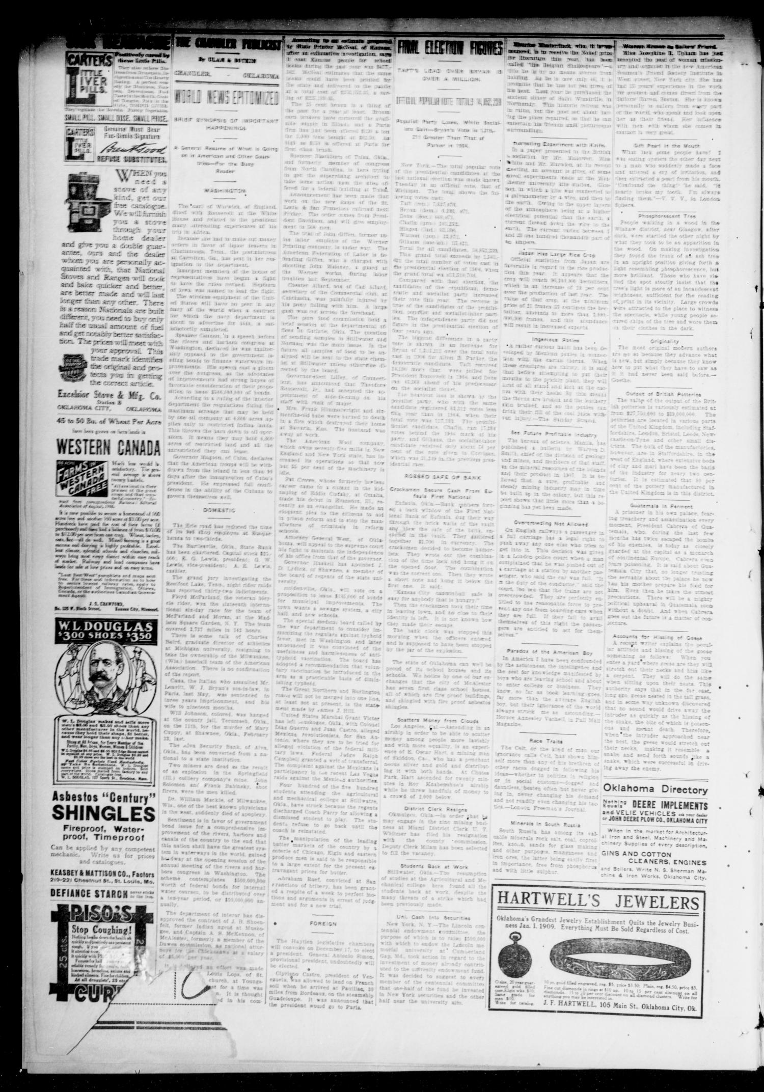 The Chandler Publicist (Chandler, Okla.), Vol. 15, No. 34, Ed. 1 Friday, December 18, 1908
                                                
                                                    [Sequence #]: 2 of 8
                                                
