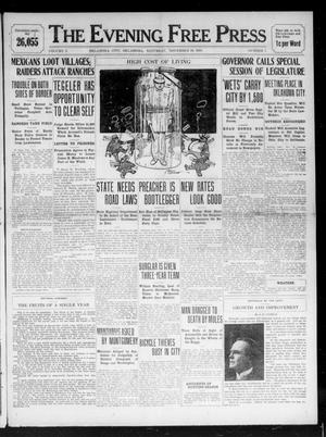 Primary view of object titled 'The Evening Free Press (Oklahoma City, Okla.), Vol. 1, No. 5, Ed. 1 Saturday, November 19, 1910'.