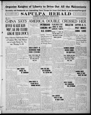 Sapulpa Herald (Sapulpa, Okla.), Vol. 4, No. 60, Ed. 1 Saturday, November 10, 1917
