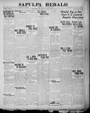 Sapulpa Herald (Sapulpa, Okla.), Vol. 5, No. 87, Ed. 1 Thursday, December 12, 1918