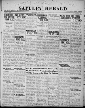 Sapulpa Herald (Sapulpa, Okla.), Vol. 5, No. 70, Ed. 1 Friday, November 22, 1918