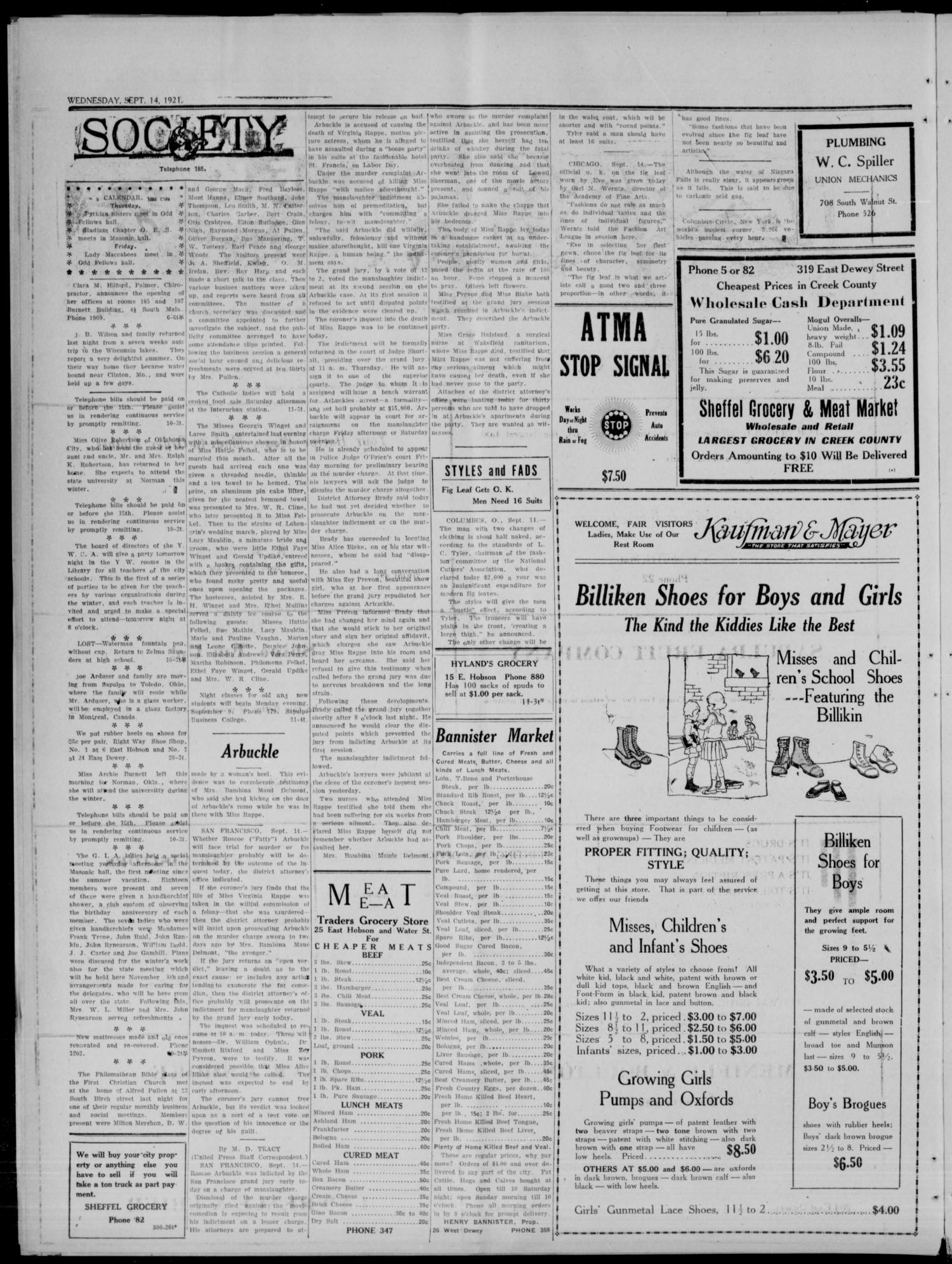 Sapulpa Herald (Sapulpa, Okla.), Vol. 8, No. 11, Ed. 1 Wednesday, September 14, 1921
                                                
                                                    [Sequence #]: 4 of 8
                                                