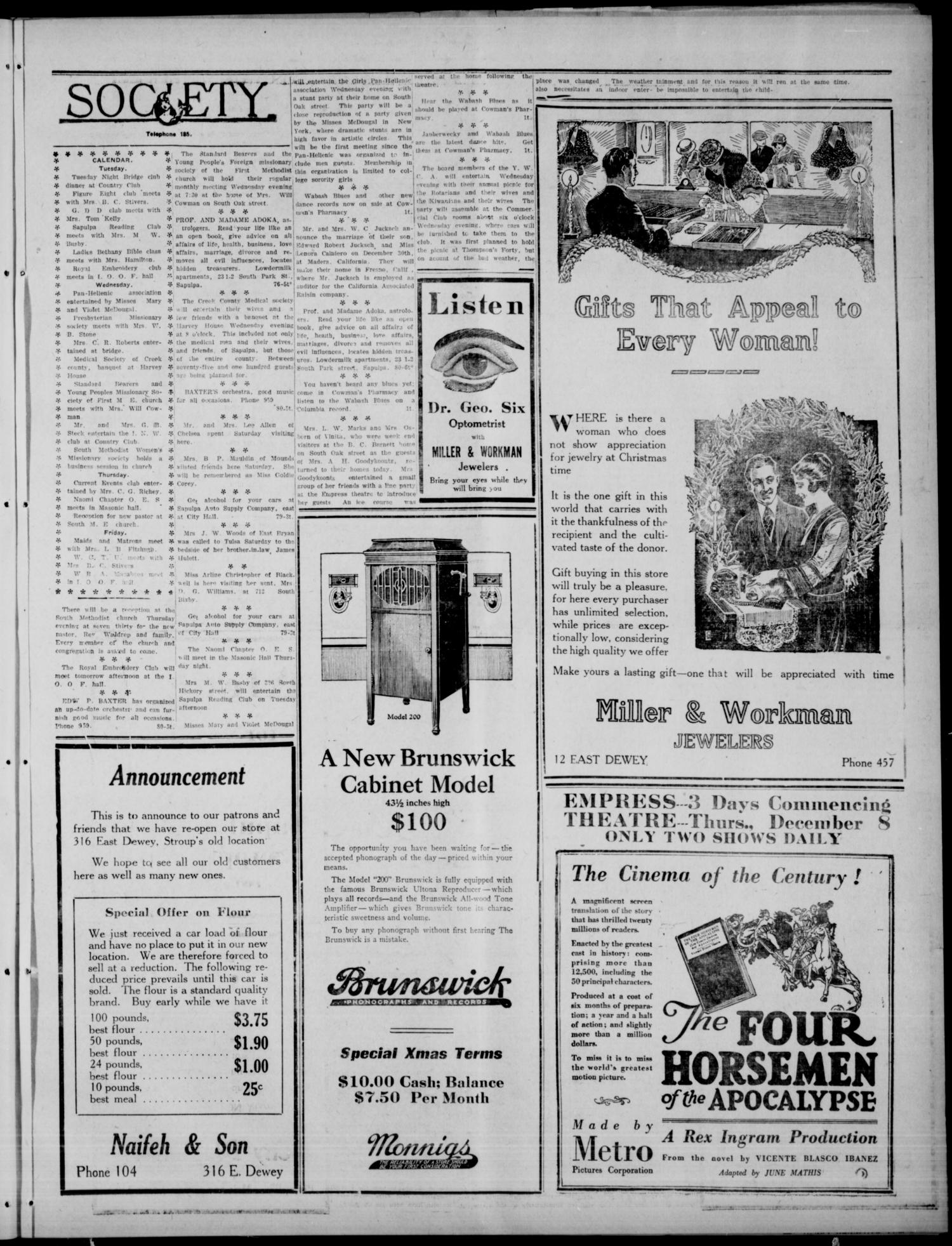 Sapulpa Herald (Sapulpa, Okla.), Vol. 8, No. 80, Ed. 1 Monday, December 5, 1921
                                                
                                                    [Sequence #]: 3 of 6
                                                