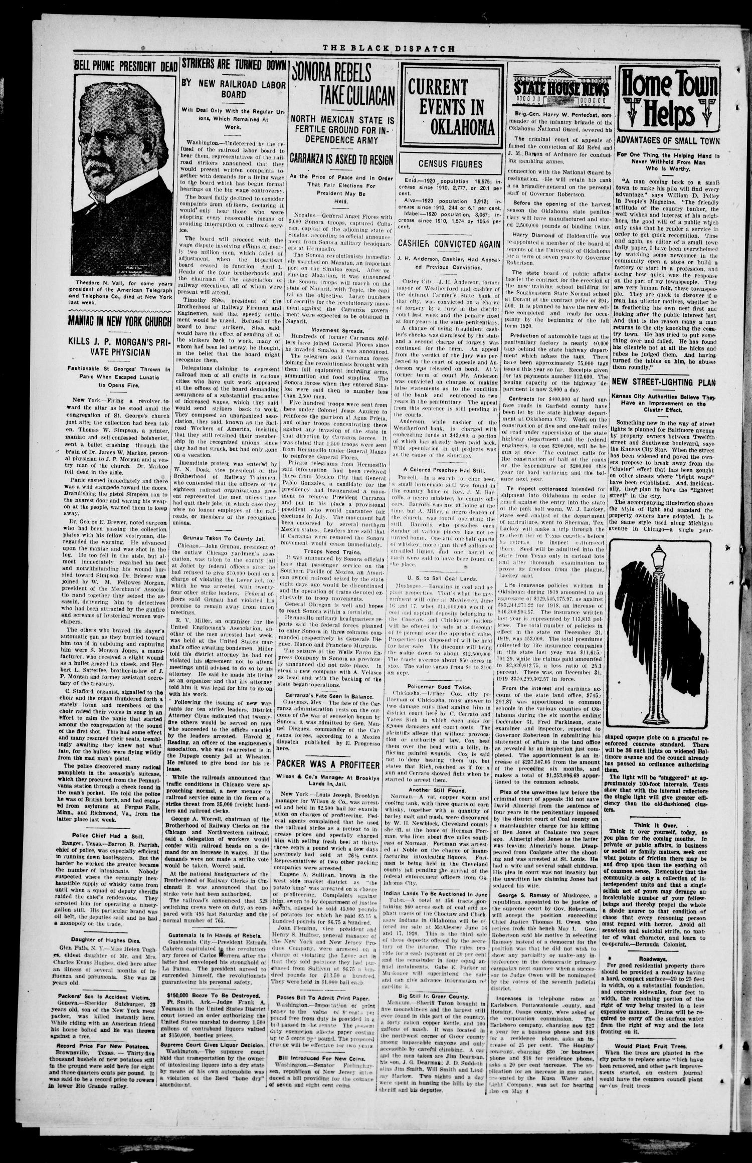 The Black Dispatch (Oklahoma City, Okla.), Vol. 5, No. 23, Ed. 1 Friday, April 23, 1920
                                                
                                                    [Sequence #]: 2 of 8
                                                