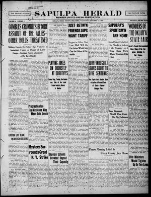 Primary view of object titled 'Sapulpa Herald (Sapulpa, Okla.), Vol. 3, No. 22, Ed. 1 Wednesday, September 27, 1916'.