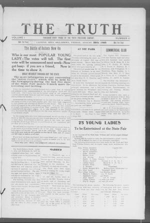 The Truth (Capitol Hill, Okla.), Vol. 1, No. 18, Ed. 1 Friday, August 20, 1909