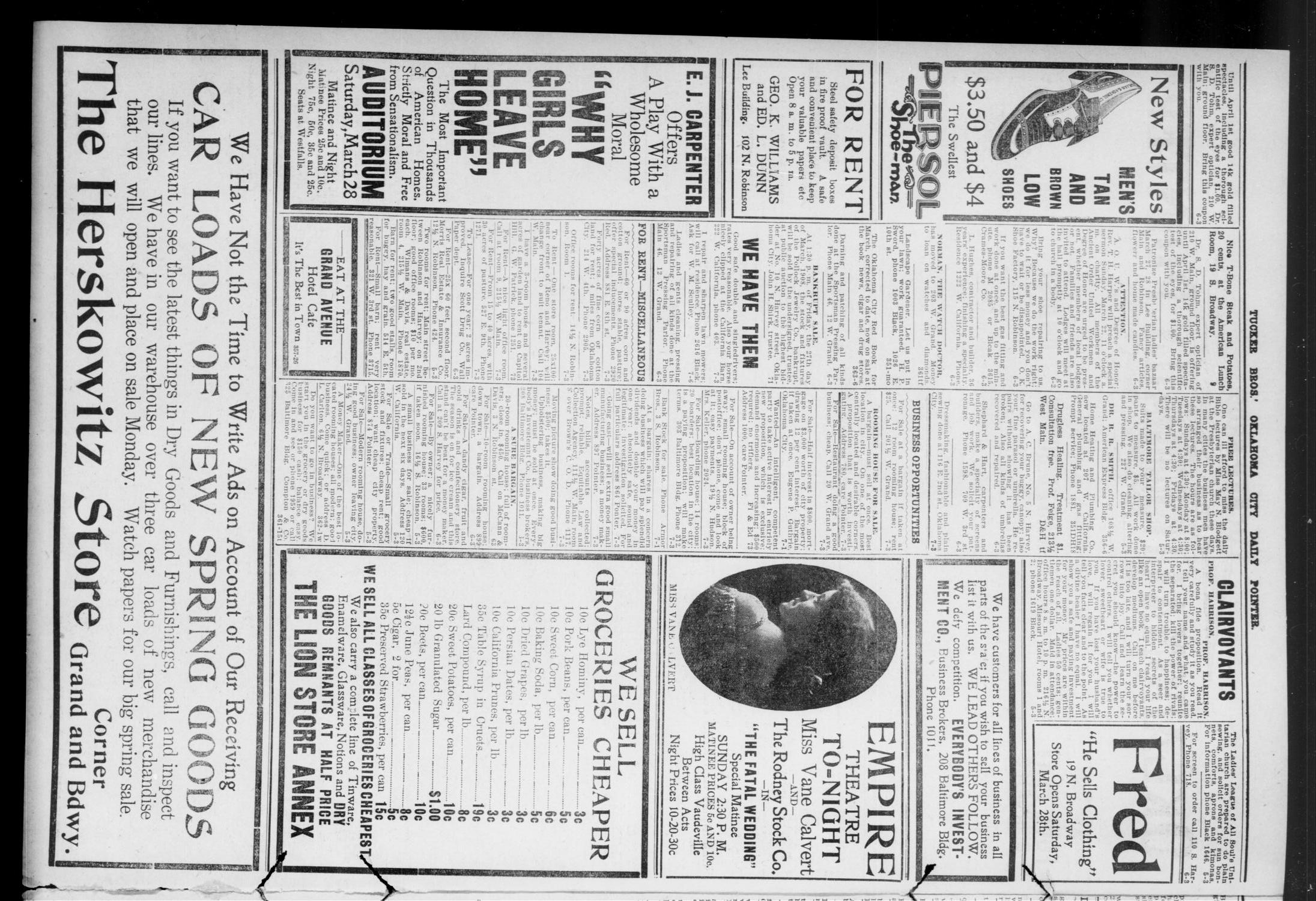 Oklahoma City Daily Pointer (Oklahoma City, Okla.), Vol. 3, No. 367, Ed. 1 Sunday, March 22, 1908
                                                
                                                    [Sequence #]: 2 of 4
                                                