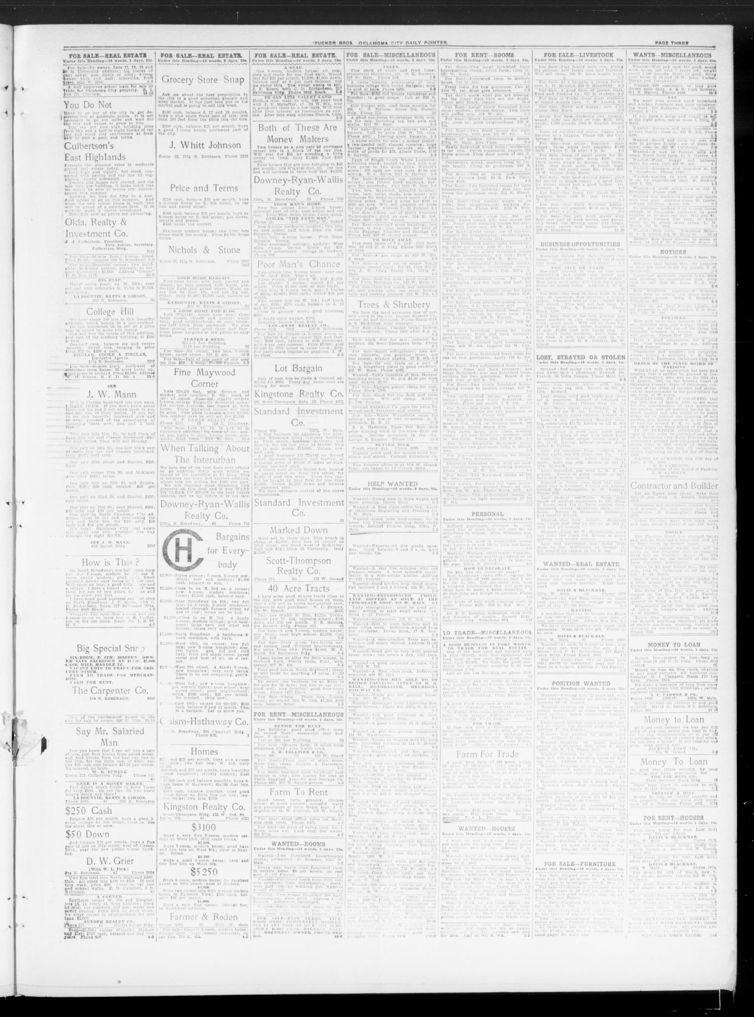 Oklahoma City Daily Pointer (Oklahoma City, Okla.), Vol. 4, No. 35, Ed. 1 Wednesday, March 10, 1909
                                                
                                                    [Sequence #]: 3 of 8
                                                