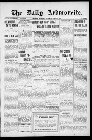 The Daily Ardmoreite. (Ardmore, Okla.), Vol. 21, No. 9, Ed. 1 Sunday, October 18, 1914