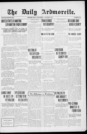 The Daily Ardmoreite. (Ardmore, Okla.), Vol. 22, No. 275, Ed. 1 Wednesday, August 25, 1915