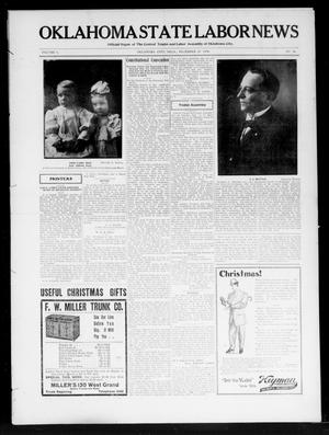 Primary view of object titled 'Oklahoma State Labor News (Oklahoma City, Okla.), Vol. 1, No. 34, Ed. 1 Friday, December 21, 1906'.