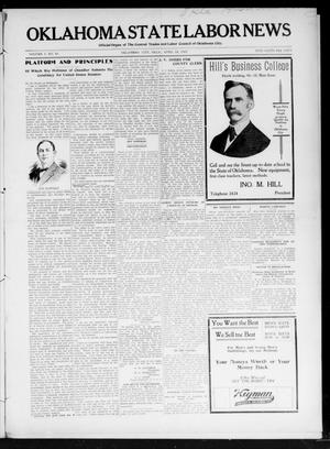 Primary view of object titled 'Oklahoma State Labor News (Oklahoma City, Okla.), Vol. 1, No. 51, Ed. 1 Friday, April 19, 1907'.