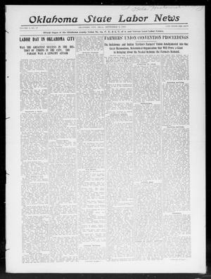 Primary view of Oklahoma State Labor News (Oklahoma City, Okla.), Vol. 2, No. 17, Ed. 1 Friday, September 6, 1907