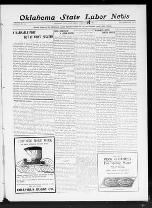 Oklahoma State Labor News (Oklahoma City, Okla.), Vol. 2, No. 42, Ed. 1 Friday, February 28, 1908