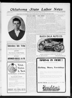 Oklahoma State Labor News (Oklahoma City, Okla.), Vol. 2, No. 45, Ed. 1 Friday, March 20, 1908