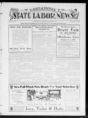 Oklahoma State Labor News (Oklahoma City, Okla.), Vol. 3, No. 19, Ed. 1 Friday, September 25, 1908