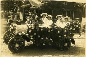 Women in Decorated Car