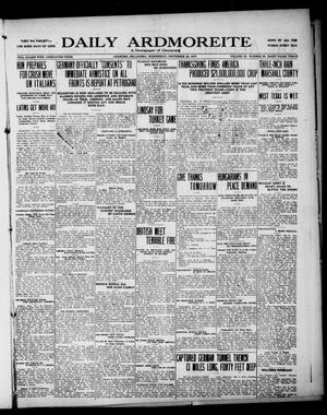 Daily Ardmoreite (Ardmore, Okla.), Vol. 25, No. 58, Ed. 1 Wednesday, November 28, 1917