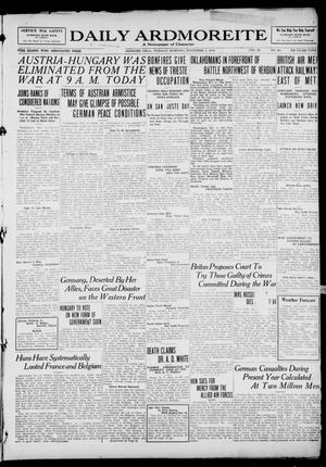 Daily Ardmoreite (Ardmore, Okla.), Vol. 26, No. 26, Ed. 1 Tuesday, November 5, 1918