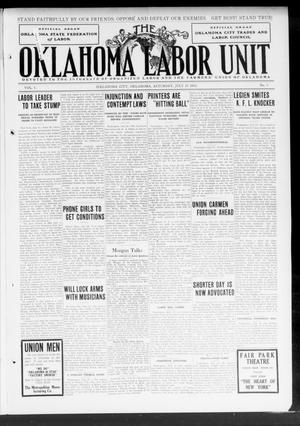 The Oklahoma Labor Unit (Oklahoma City, Okla.), Vol. 5, No. 8, Ed. 1 Saturday, July 27, 1912