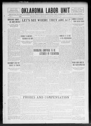 Oklahoma Labor Unit (Oklahoma City, Okla.), Vol. 5, No. 37, Ed. 1 Saturday, March 1, 1913
