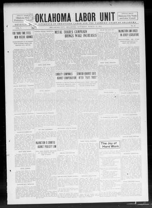 Oklahoma Labor Unit (Oklahoma City, Okla.), Vol. 5, No. 41, Ed. 1 Saturday, March 29, 1913