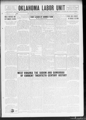 Oklahoma Labor Unit (Oklahoma City, Okla.), Vol. 6, No. 2, Ed. 1 Saturday, June 28, 1913