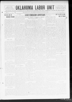 Oklahoma Labor Unit (Oklahoma City, Okla.), Vol. 6, No. 10, Ed. 1 Saturday, August 23, 1913