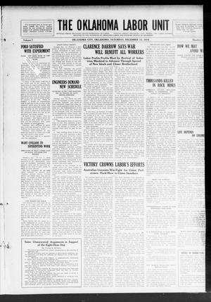 The Oklahoma Labor Unit (Oklahoma City, Okla.), Vol. 7, No. 25, Ed. 1 Saturday, December 12, 1914