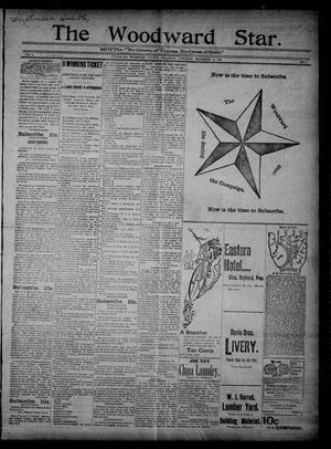 Primary view of object titled 'The Woodward Star. (Woodward, Okla.), Vol. 1, No. 4, Ed. 1 Saturday, September 19, 1896'.
