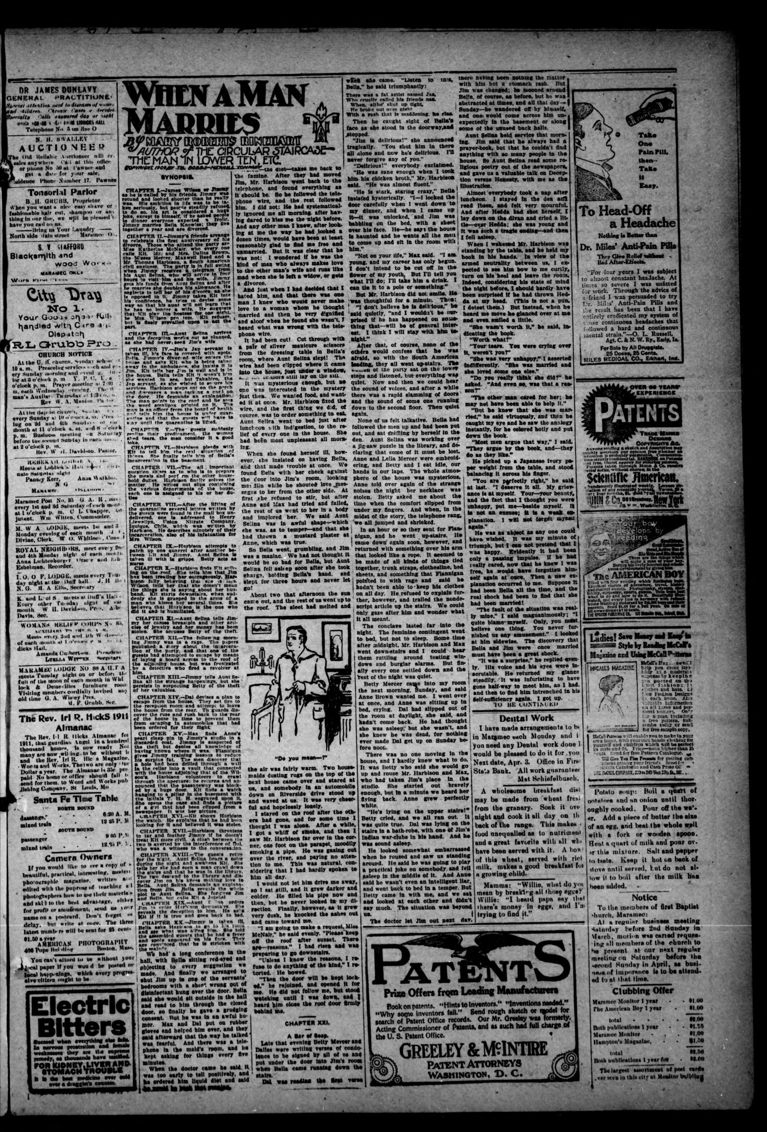 Maramec Weekly Monitor. (Maramec, Okla.), Vol. 8, No. 31, Ed. 1 Friday, March 31, 1911
                                                
                                                    [Sequence #]: 3 of 4
                                                