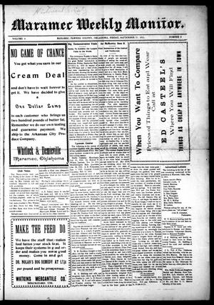 Maramec Weekly Monitor. (Maramec, Okla.), Vol. 9, No. 3, Ed. 1 Friday, September 15, 1911