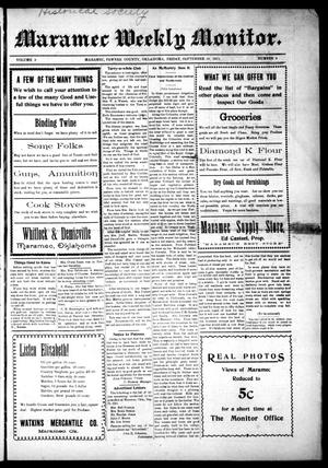 Maramec Weekly Monitor. (Maramec, Okla.), Vol. 9, No. 5, Ed. 1 Friday, September 29, 1911
