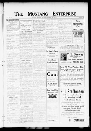 The Mustang Enterprise (Oklahoma [Mustang], Okla.), Vol. 7, No. 49, Ed. 1 Thursday, November 23, 1911