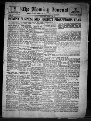 Primary view of object titled 'The Hominy Journal (Hominy, Okla.), Vol. 14, No. 7, Ed. 1 Thursday, January 3, 1935'.