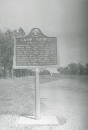 Oklahoma Historical Society Camp Supply Marker